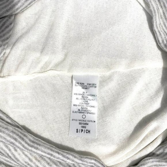 Splendid Winward Micro Stripe Skirt With Ruching Asymmetrical Hem - Picture 10 of 12